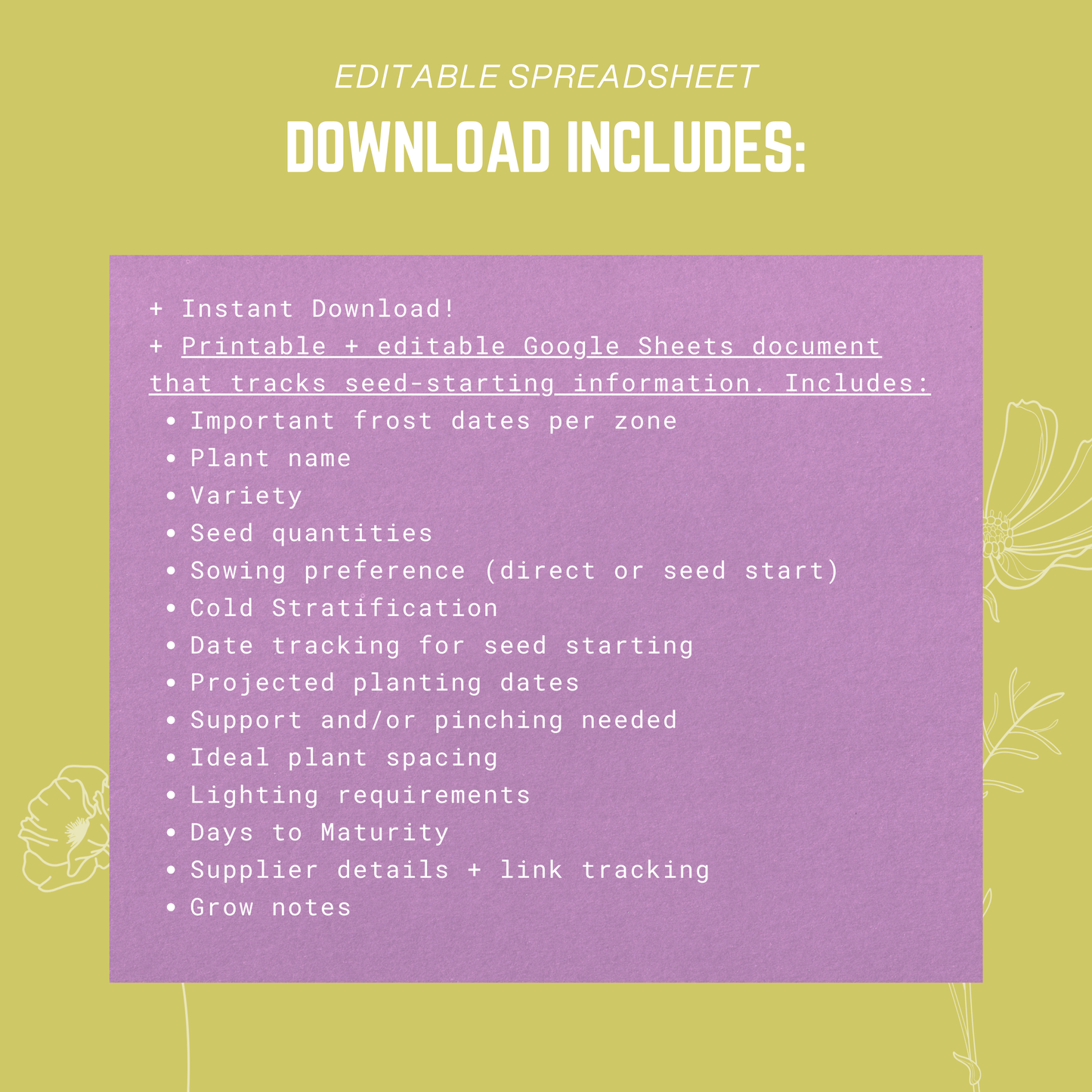 Seed-Starting Planning Sheet